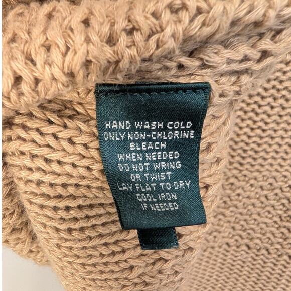 Ralph Lauren Sweater Top Beige Classic Traditional Retro Chic - Size S - Picture 6 of 6
